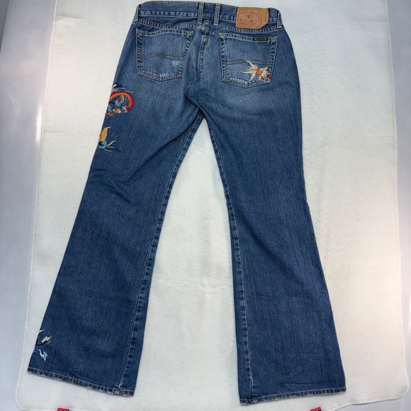 VTG Lucky Brand Lil' Maggie Embroidered Jeans Sz 8/29 Made in USA Low Rise Flare - Picture 6 of 10